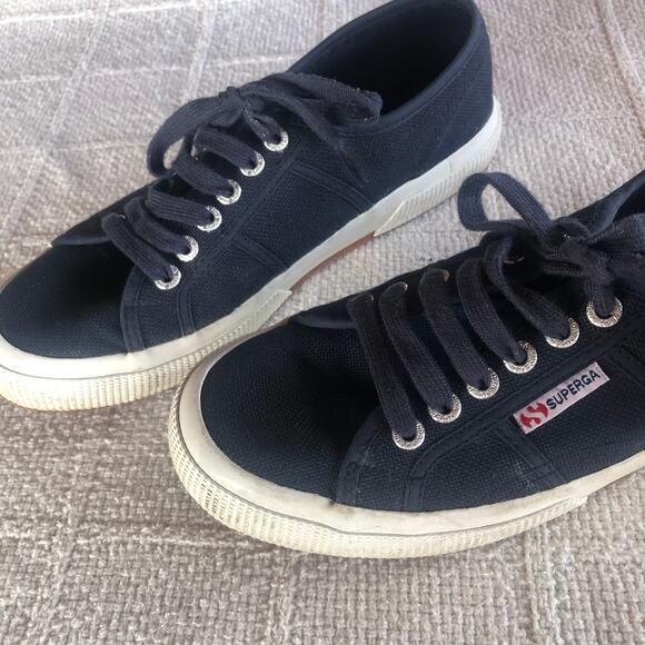 Superga The Classic COTU Canvas Tennis Shoe Sneakers Size 6.5 Blue Casual Preppy - Picture 5 of 10